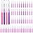 Patelai 100 Pieces Braces Brush for Cleaner Interdental Brush Toothpick Dental Tooth Flossing Head Oral Dental Hygiene Flosser Toothpick Cleaners Tooth Tool(Pink,Purple,Suitable Size)