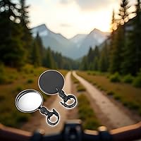 Jinshining 2Pack Adjustable Bike Rear View Mirrors - Wide Angle Acrylic Convex Safety Mirrors for Road, Mountain, Kids Bikes (22-35mm Handlebars)