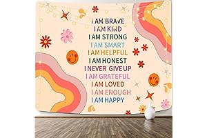 KJHL Rainbow Motivational Tapestry Wall Hanging