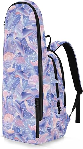 Miniatura 2 de Tenni - Bolsa de raqueta de bádminton resistente al agua, hongos abstractos, ilustración digital, azul, rosa, blanco, cubierta de raqueta de tenis