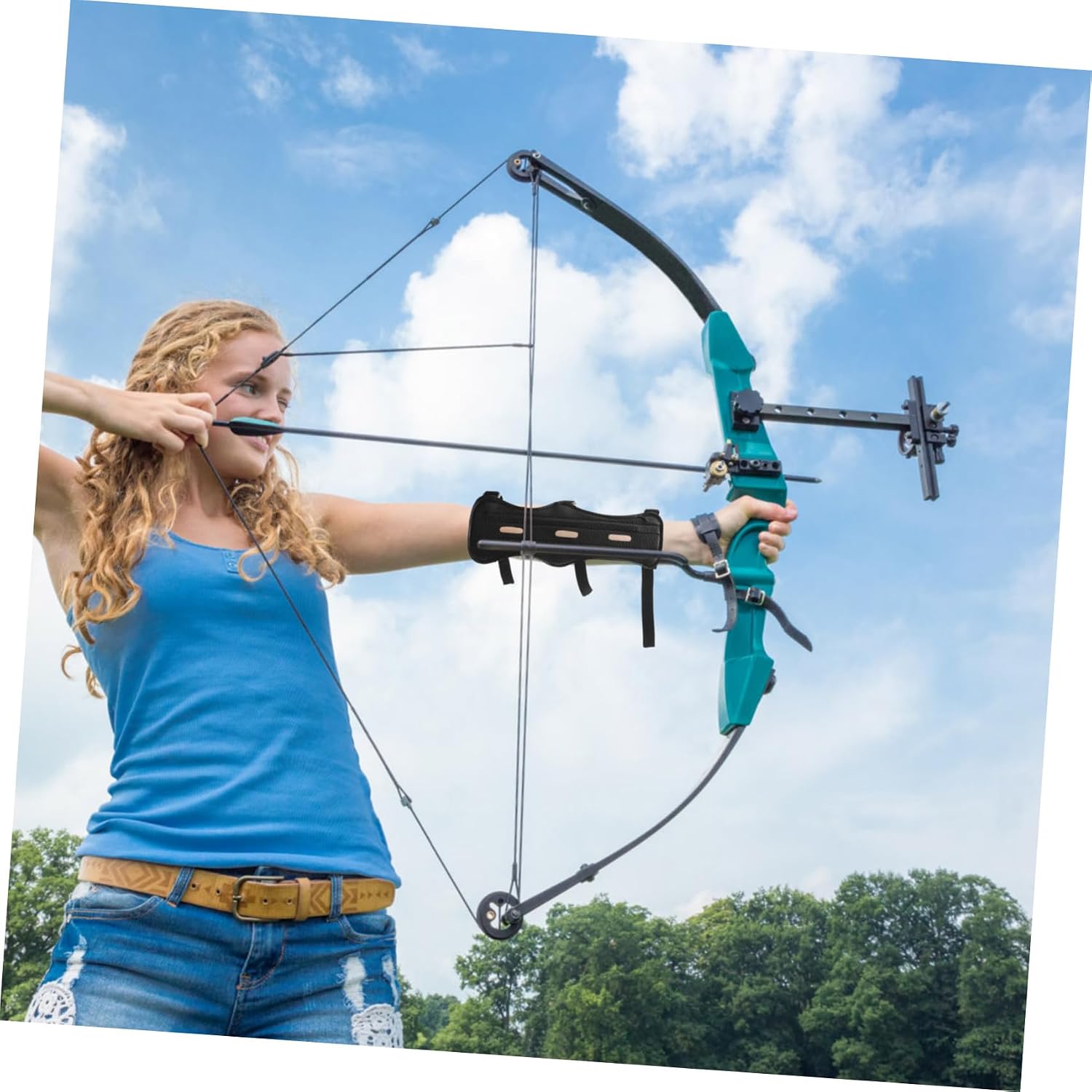 Archery Protective Gear Leather Arm Guards Shooting Arm Protectors Portable Archery Equipment