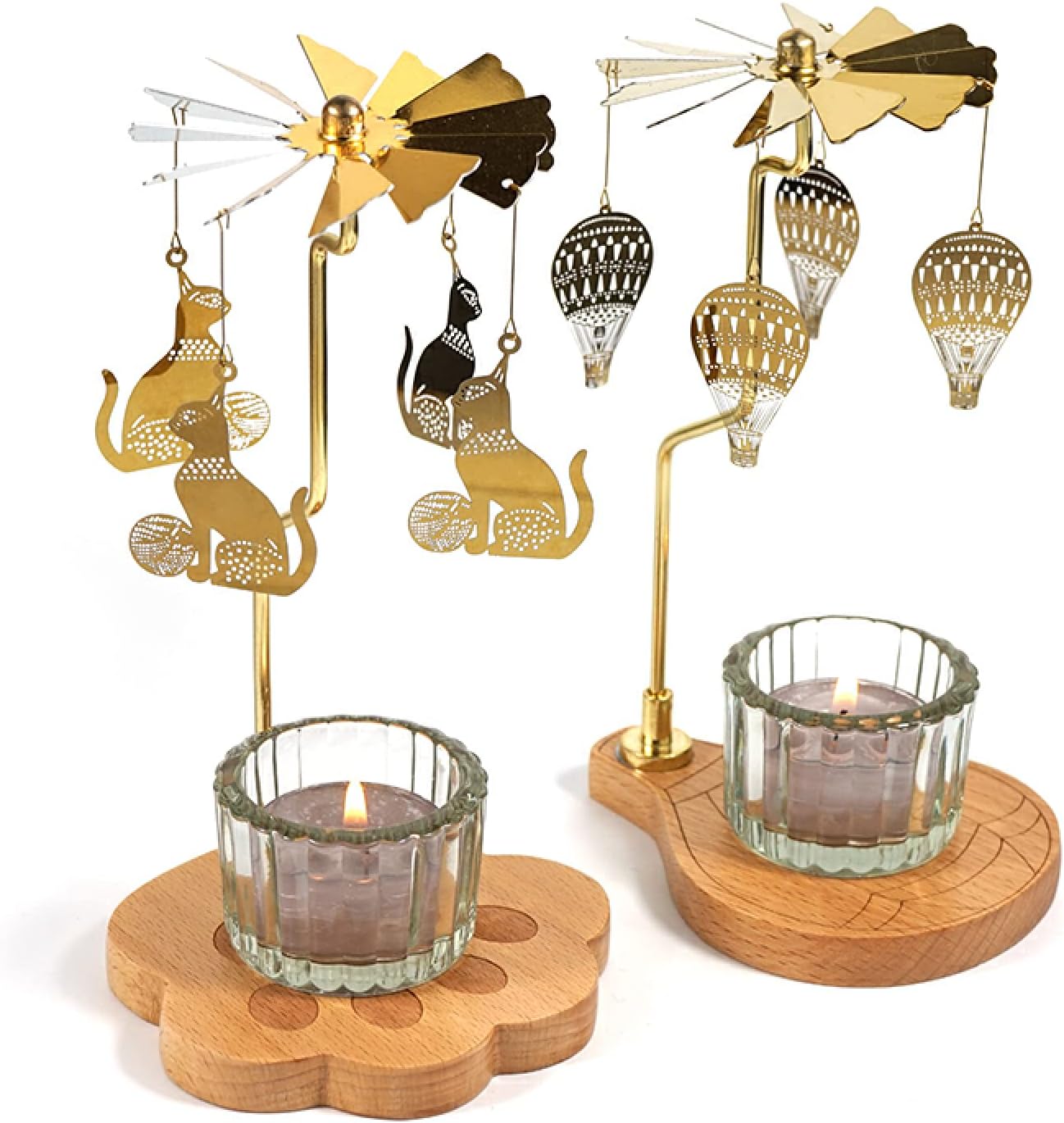 キャンドルスティックキャンドルホルダー キャンドルスティックホルダー 回転キャンドルスティック 回転ランタン ロマンチックなキャンド