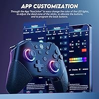 Vista 7 de NYXI Chaos swith controller with Hall Joystick, switch pro controller wireless for Nintendo SwitchLiteOLED, Hall Effect Controller with RGB Light