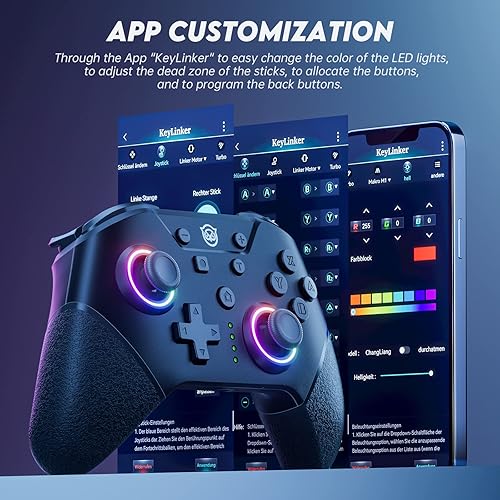 Miniatura 7 de NYXI Chaos swith controller with Hall Joystick, switch pro controller wireless for Nintendo SwitchLiteOLED, Hall Effect Controller with RGB Light,