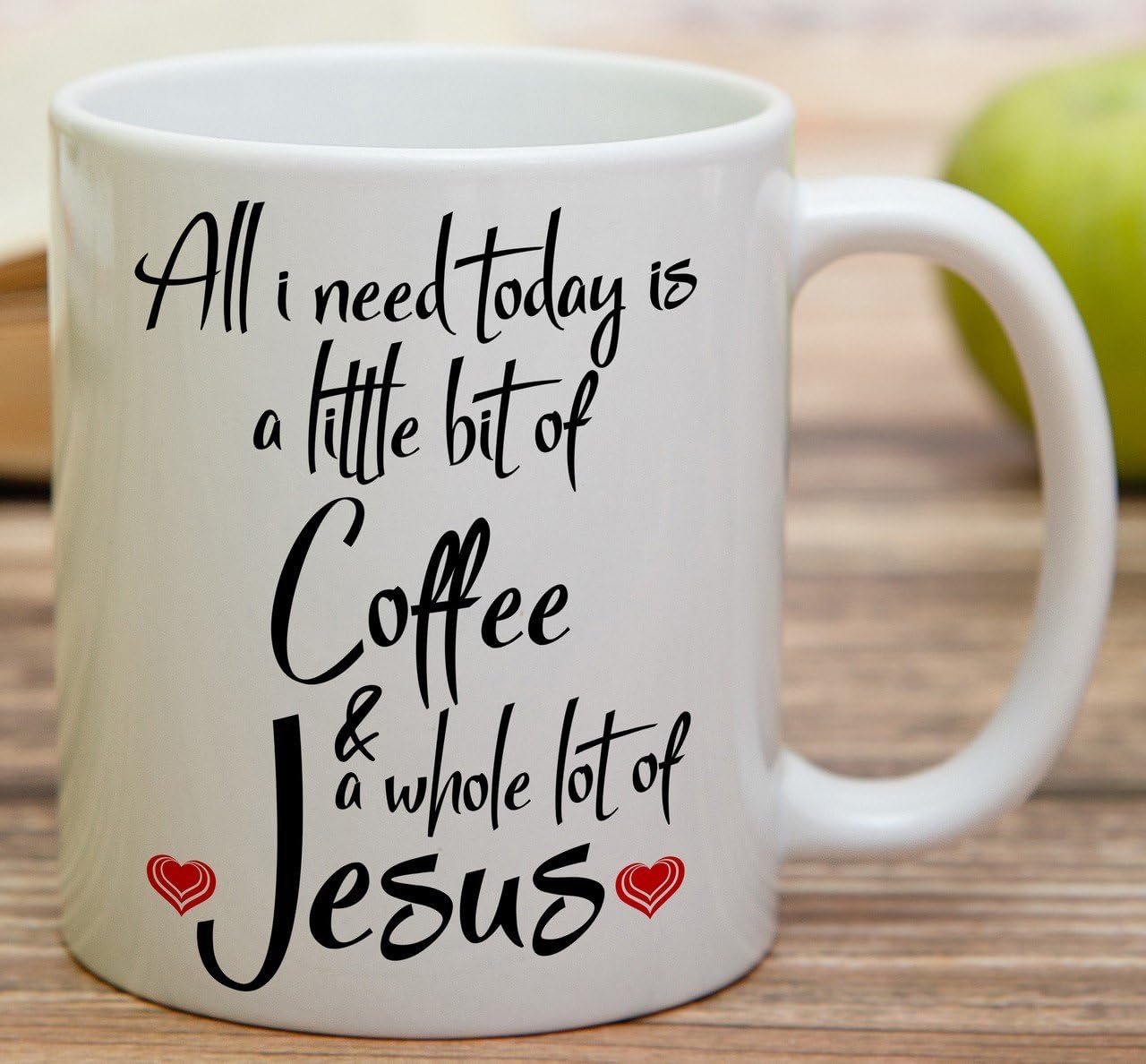 Retreez Funny Mug - All I Need is Coffee & Jesus Religious 11 Oz Ceramic Coffee Mugs - Funny, Sarcasm, Motivational, Inspirational birthday gifts for friends, coworkers, staff, siblings, dad or mom - Image 3