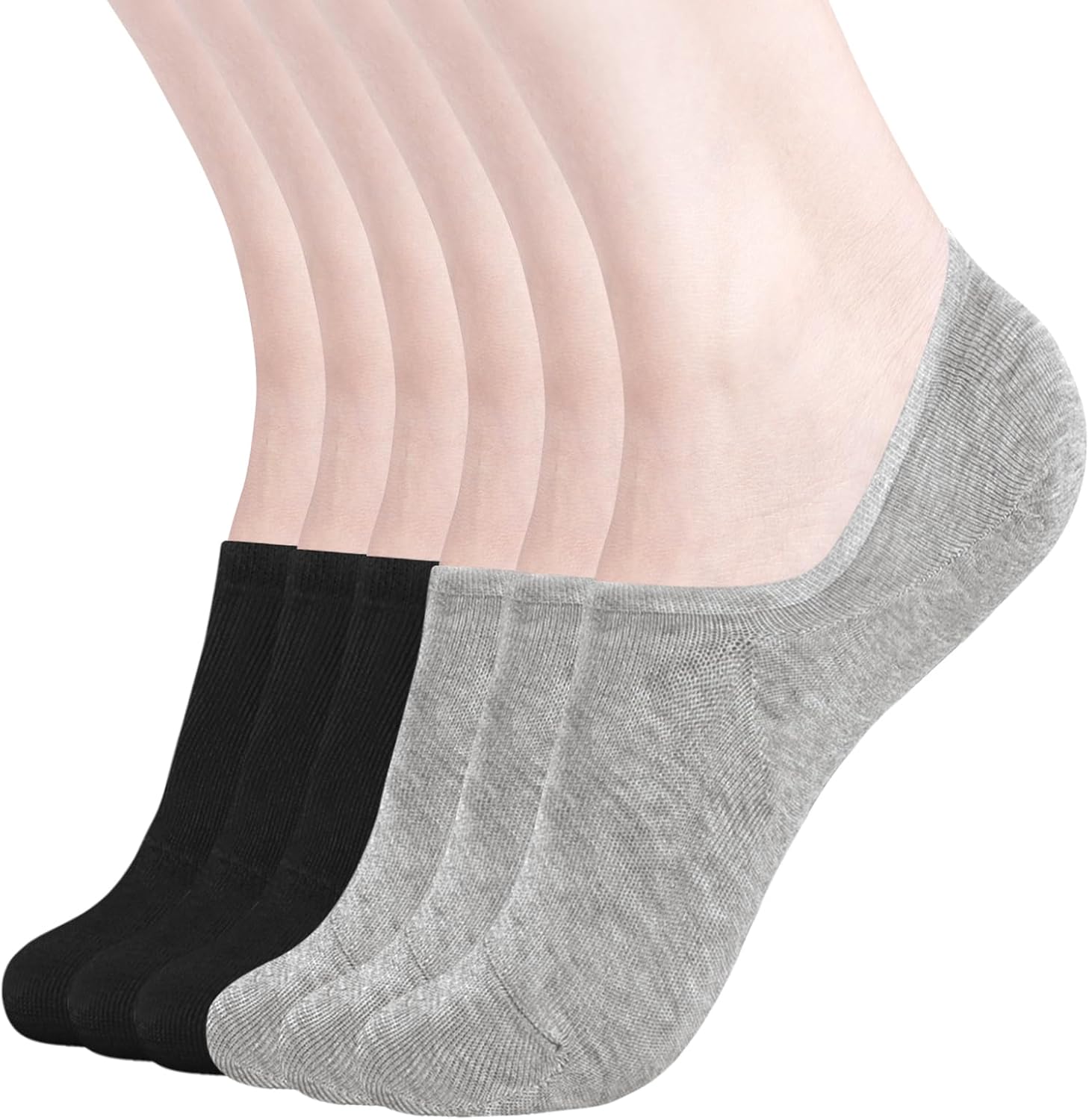 DIBAOLONG Womens No Show Socks Non Slip Flat Boat Line Low Cut Socks (6-12 Packs)