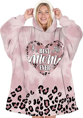 Warmstorey Wearable Blanket Hoodie For Mom Wife Best Ever Hoodie - Mothers Day Gift From Husband Daughter Son Birthday
