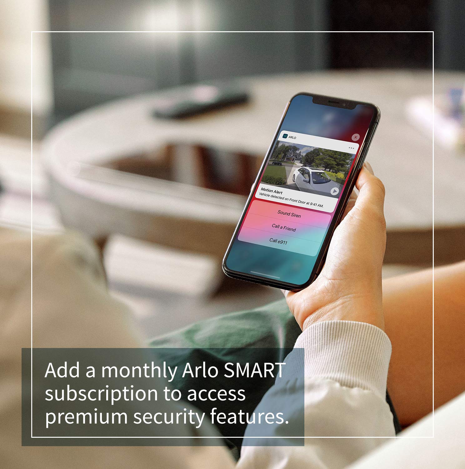 Arlo Ultra, cámara de vigilancia wifi 4K y SmartHub, faro y alarma integrados, detector de movimiento, visión nocturna en color, audio bidireccional, Prueba Arlo Secure Incluida , Blanco
