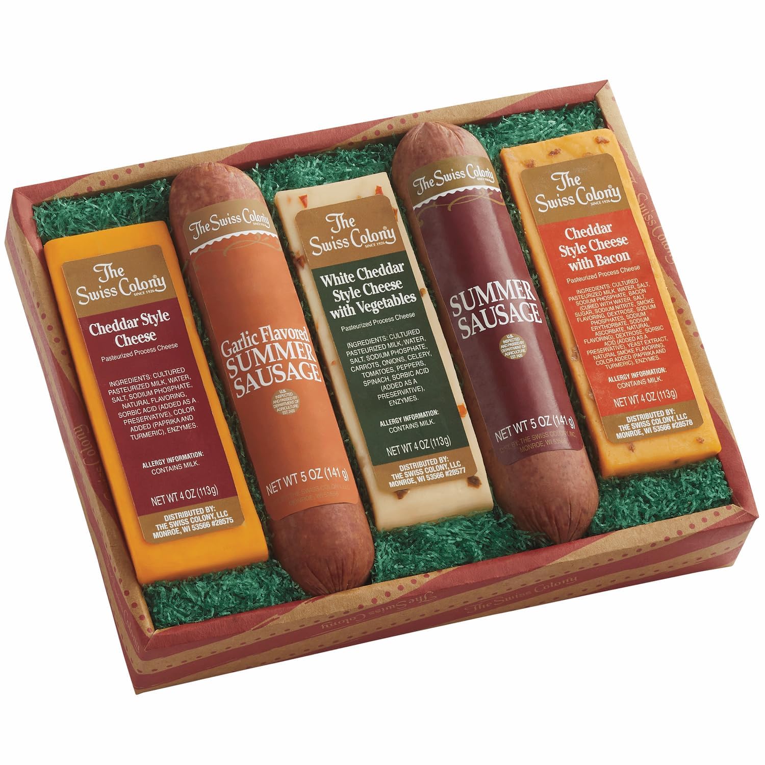 The Swiss Colony Cheese & Sausage 5Pack Original and