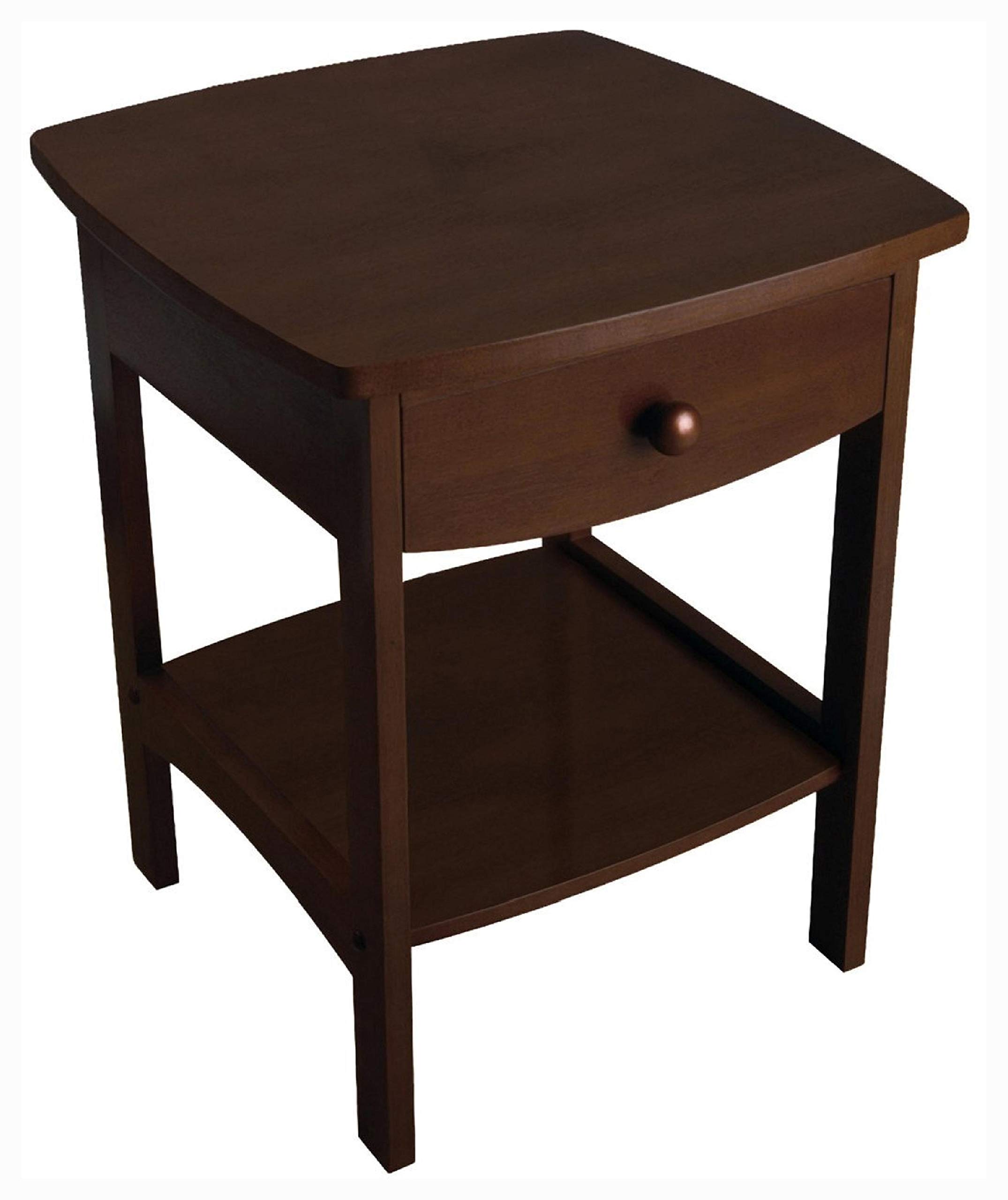 Bedroom Furniture LASUAVY Bamboo Nightstand Stackable End Table Bedside Table Set of 2