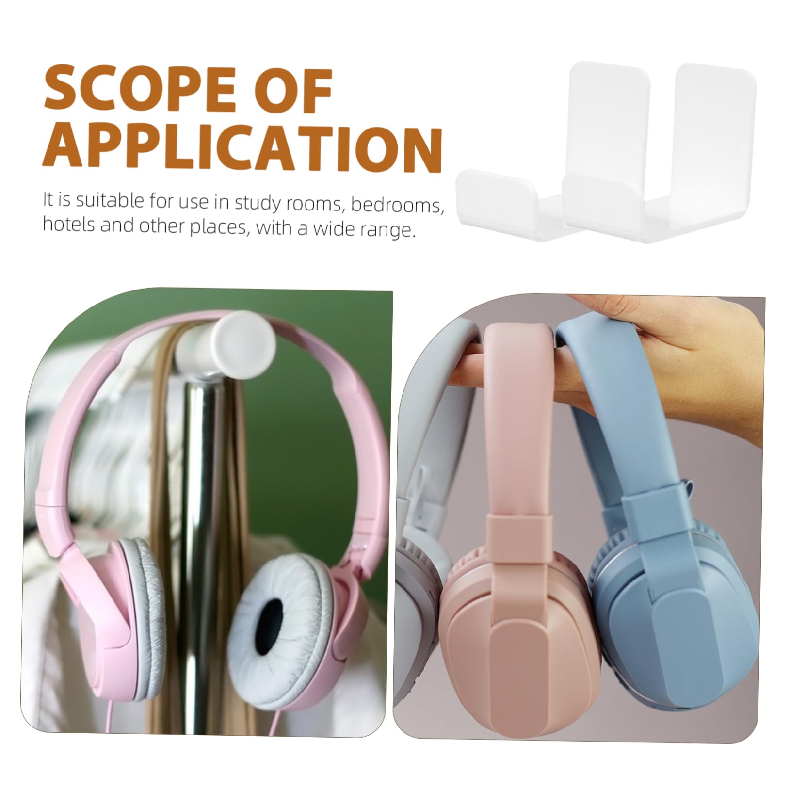 OSALADI 6sets Supporto Per Cuffie Trasparente Da Supporti Murali Per Headset Organizzatori Compatti Per Desktop e Gaming Soluzione Pratica Per Cuffie e Accessori