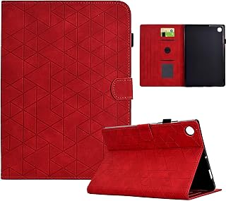 Tablet Protective Case Cover Premium Leather Folio Stand Cover Case For Samsung Galaxy Tab A8 Case 10.5 inch SM-X200/X205 Case with Multi-Angle Viewing and Auto Wake-Sleep Function Case(Vermelho)