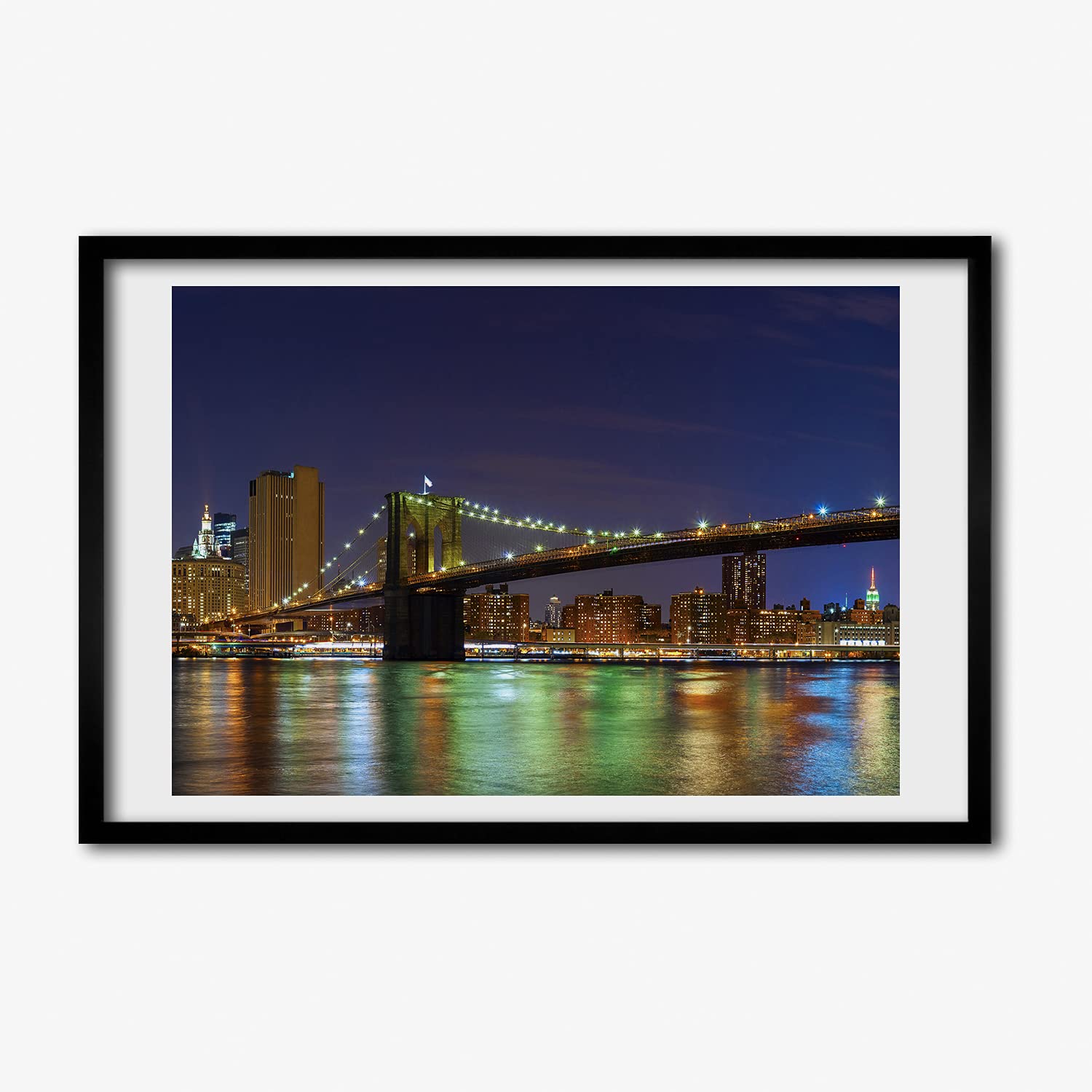 Cadre photo Manhattan de nuit déco moderne prête à installer - 6