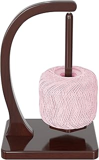 ClarArti - Magnetic Yarn Ball Holder, Wooden Yarn Holder for Knitting & Crocheting, Rotating Yarn Spinner for DIY Crafts, Pendulum Dispenser with Large Storage, Crochet Gift for Knitting Lovers