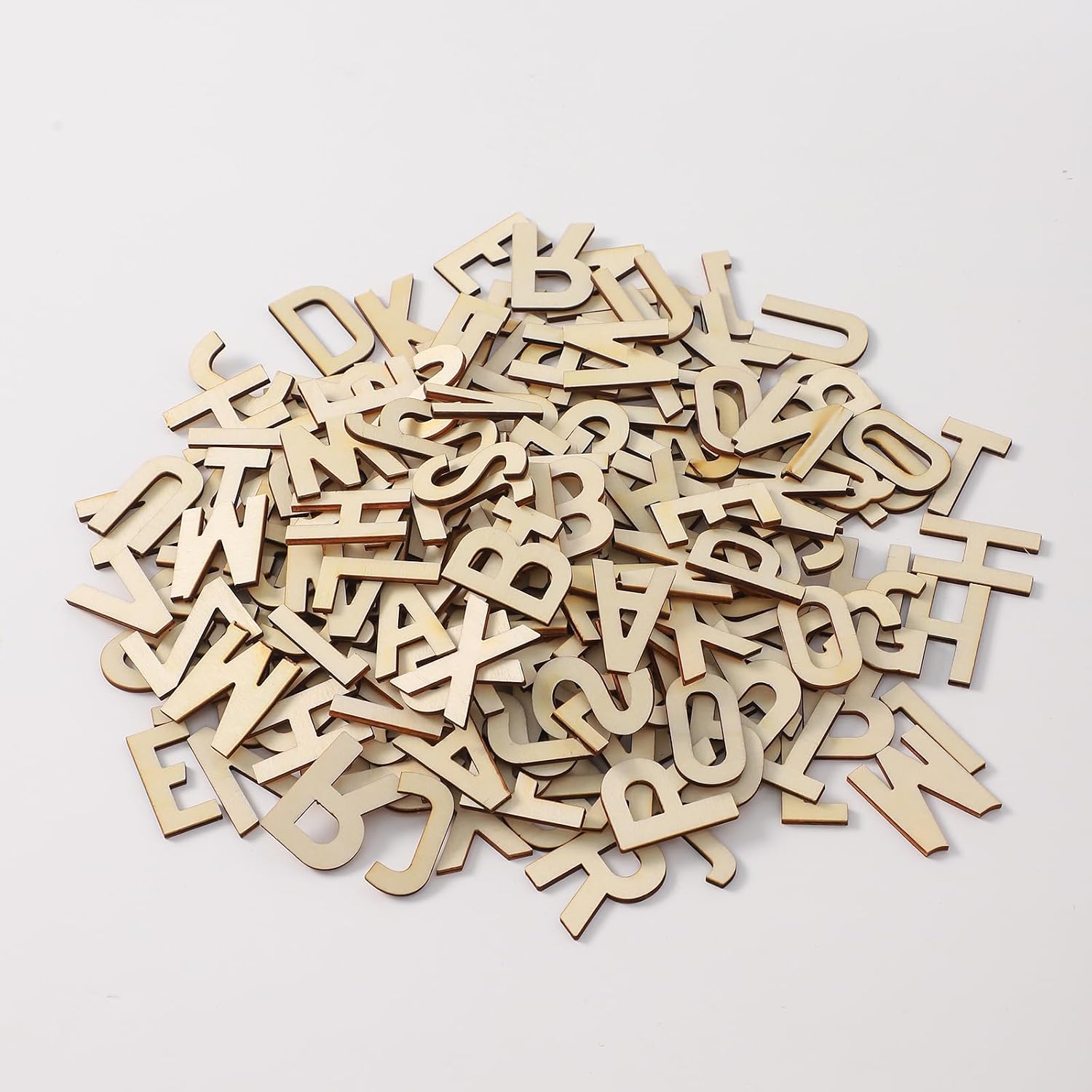 248 Pieces Wooden Letters 1.3 Inch Crafts DIY Wooden Letters Small Wood Letters DIY Painting Art Home Decor Spelling Learning Small Wood Letters