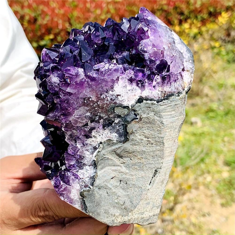 1 Pieza de 100-150 g de geoda de Amatista, Cristal Morado, Cuarzo, racimo, Huevo de Trueno de ensueño Cristal Natural en Bruto