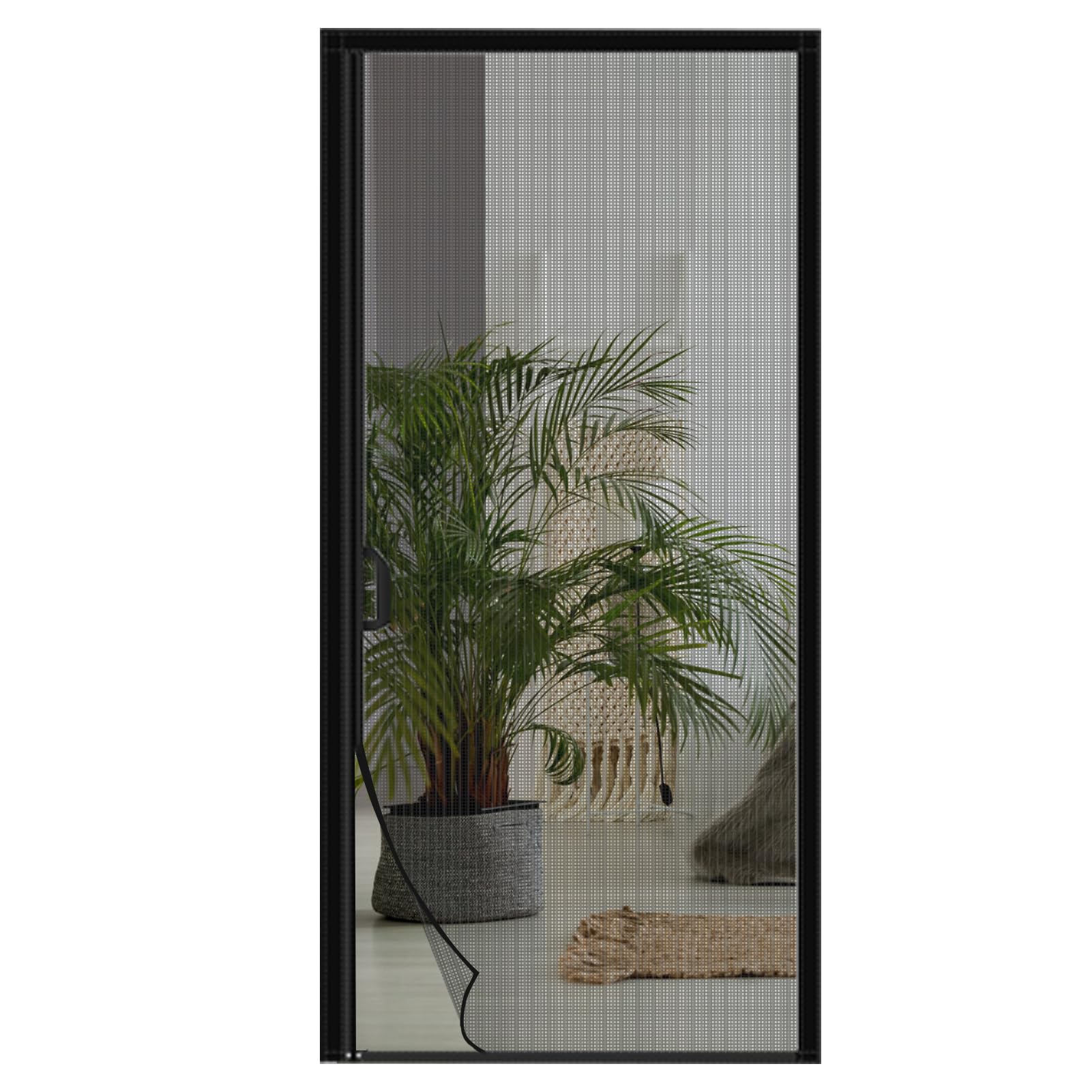 BESTORI Magnetic Screen Door Reversible Left Right Side Opening Fiberglass Mesh Magnetic Closure for Front Patio Sliding Door