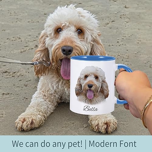 Miniatura 10 de Taza de café personalizada de 11 onzas, taza de café personalizada para perro, taza de perro con foto, taza de cara de perro, regalo para amantes de