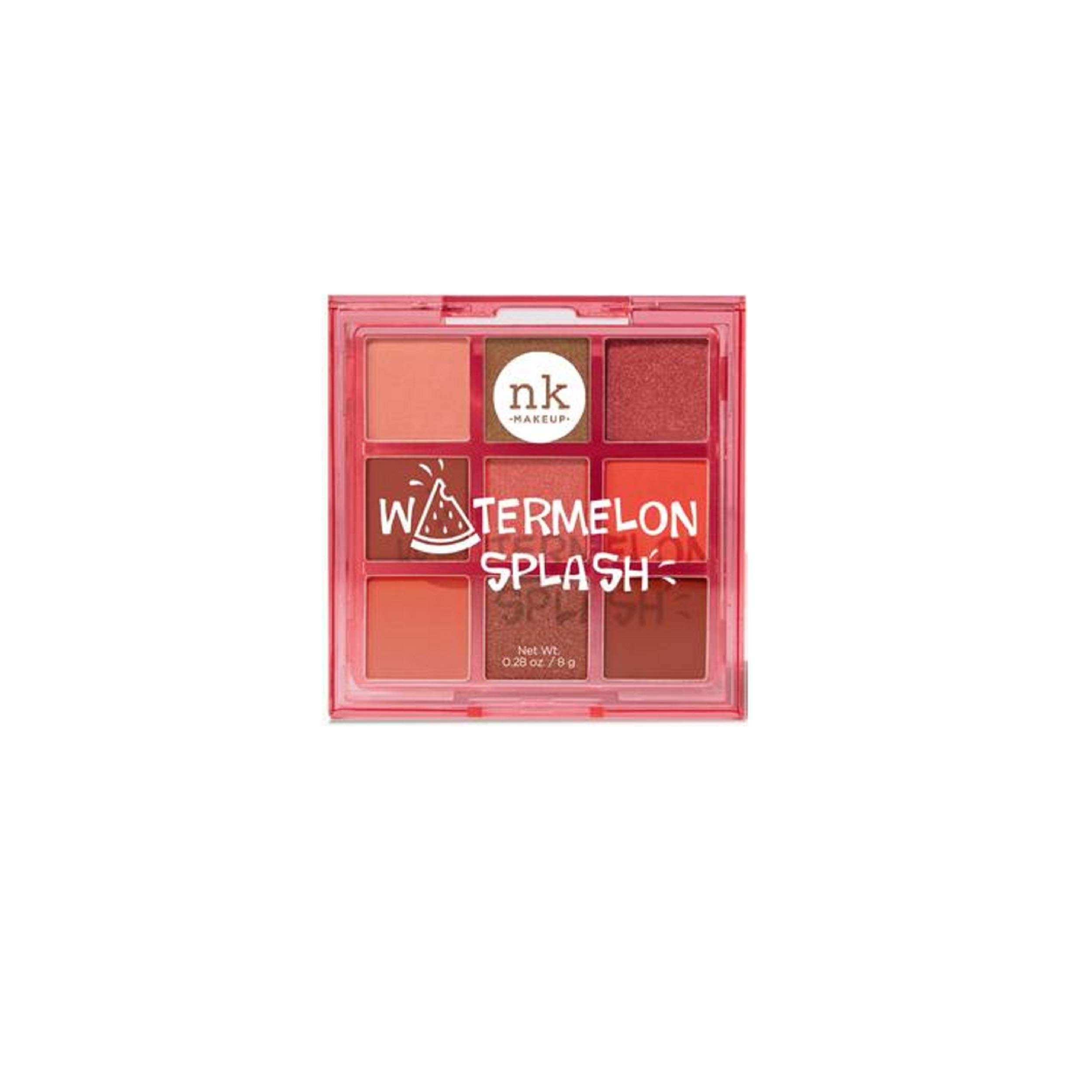 Nicka K Pop Neon Nine Color Palette - Watermelon Splash, Watermelon Splash, 8 g Shimmery Finish