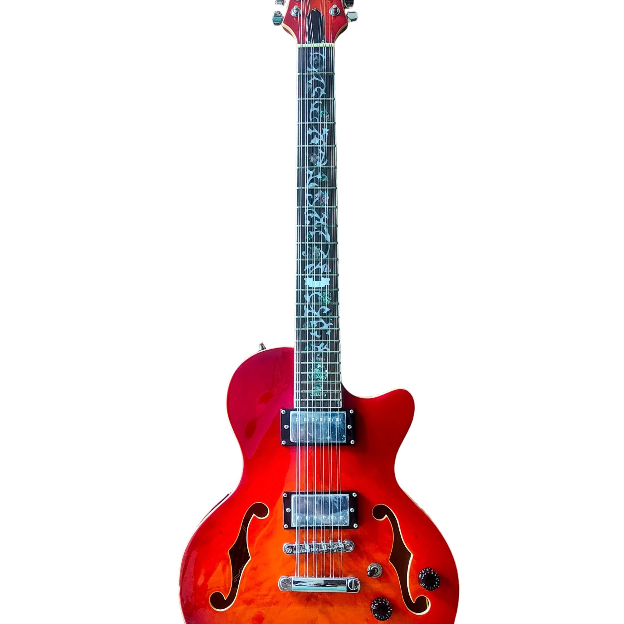 Principiante Chitarra Elettrica Chitarra Elettrica A 12 Corde Per Principianti Prestazioni Professionali Bellissimo Tono(VS)