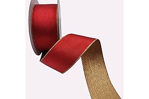 Gleaming Red Gold Ribbon: Adorn Your Festivities with Sophisticated Elegance