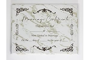 Personalized Marriage Certificate Plaque: Display Your Union in Elegance