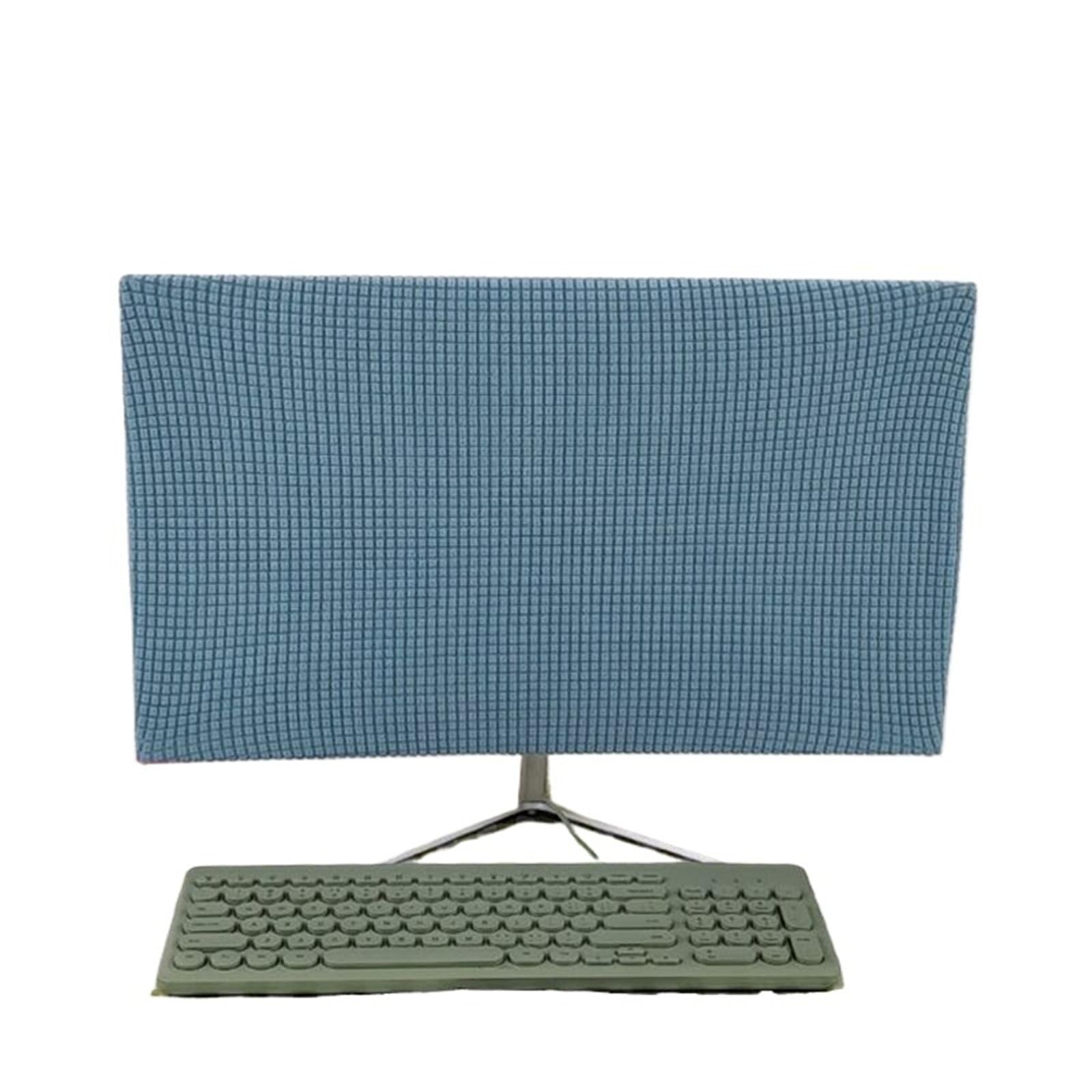 Wwyyzayc Color-03 27Inch Screen Cover Soft Polar Fleece Cloth Protector Elastic Office Home Pc Desktop Computer Monitor Tv Dustproof Case(Color-03)