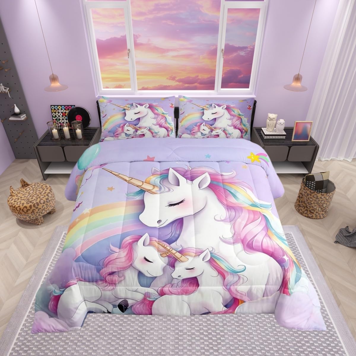 Cute Castle Fairy Comforter Set - Pink Bow Bedding -32 Cute Castle Fairy Comforter Set - Pink Bow Bedding -32