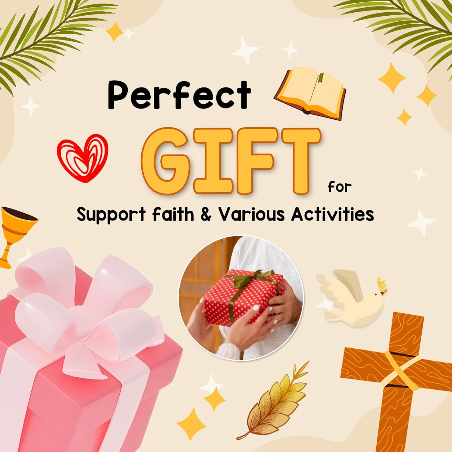 Joyline Valentines Day Keychain for Boyfriend Religious Christian Gifts for Men Women Teens Bible Verse Joshua 1:9 Cross Keychain First Communion Baptism Gifts - Image 4