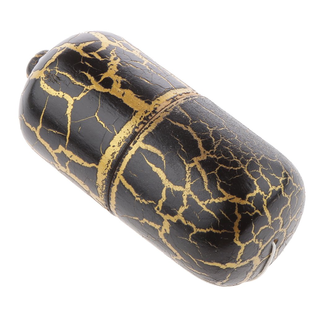 Mealoodiousmusea Japanese Traditional Wooden Capsule Pill Kendama Bilboquet Toy Black&Gold