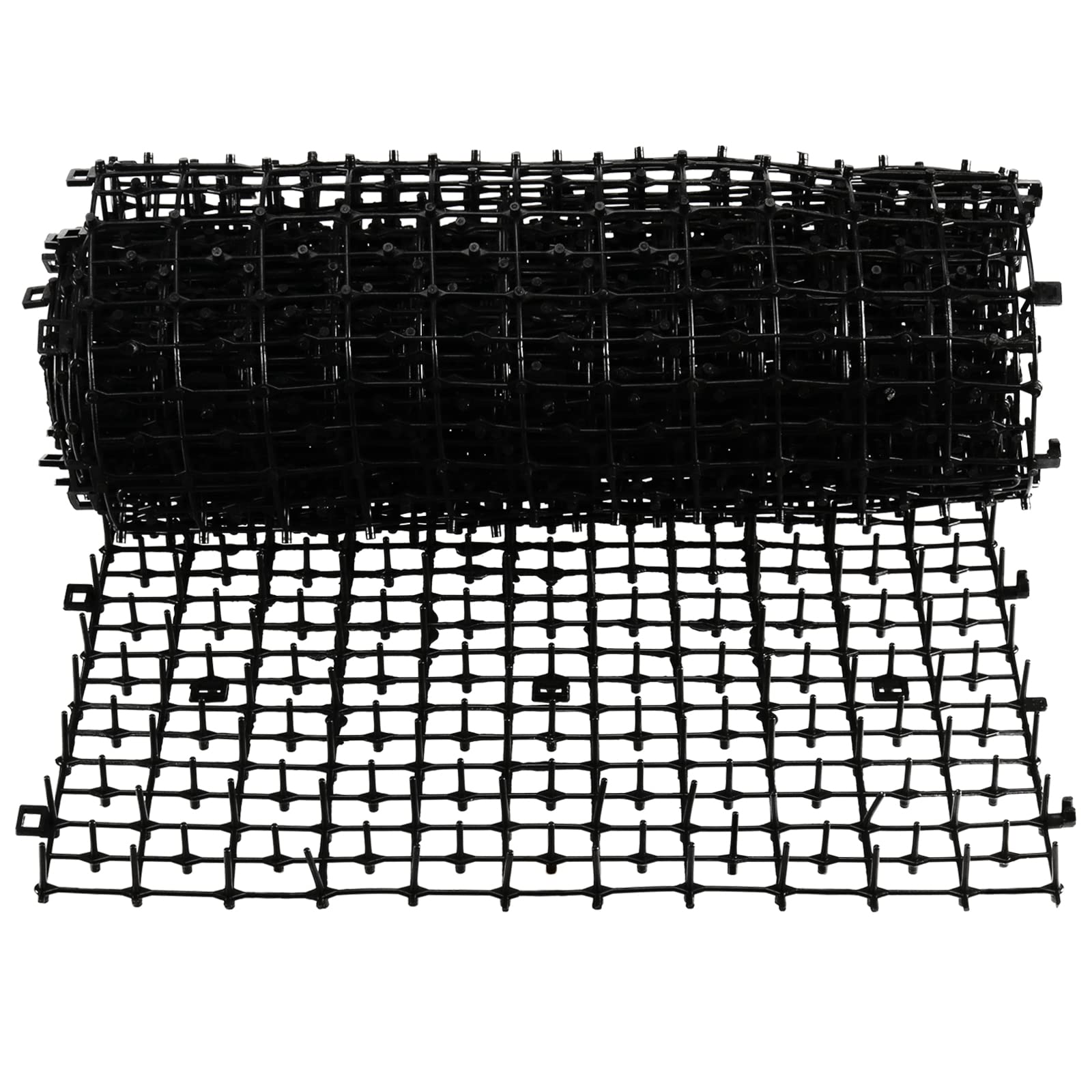 Tappetino Repellente per Gatti 400 x 28 cm, Dissuasore per Gatti in Plastica, per Interni Ed Esterni, Giardino, nero