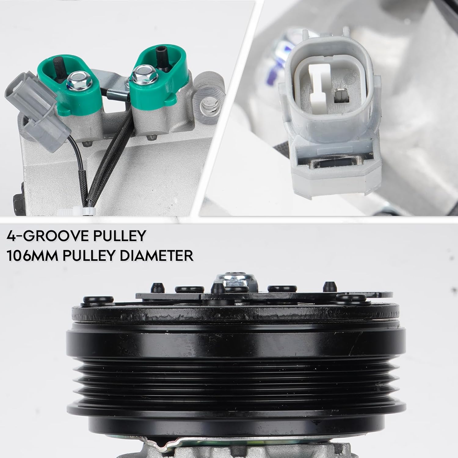 New AC Air Condition Compressor for 1994-2000 Honda Civic 1.6L, 1994-1995 Honda Civic 1.5L, 1994-1997 Honda Civic del Sol 1.6L, for 93-95 Honda Civic del Sol 1.5L, for 97-01 Honda CR-V 2.0L