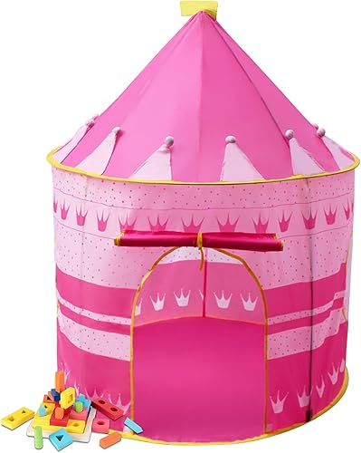 Tienda de campaña Princess Castle, tienda de campaña desplegable para niños, fácil de limpiar, tienda de campaña plegable para interiores y