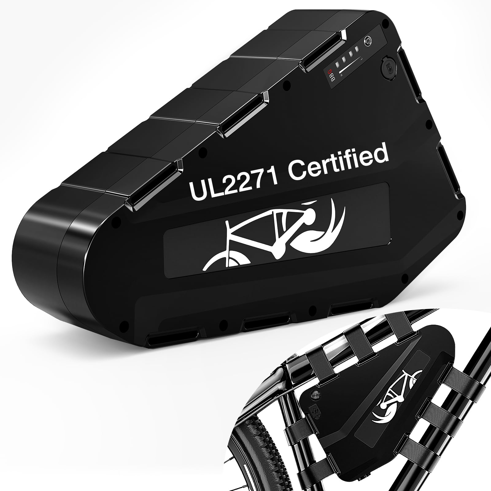 72V Triangle Ebike Battery 15Ah 20Ah with 80A BMS, Fast Charger for 1000-5000W Electric Bike Motor (72V 15Ah)