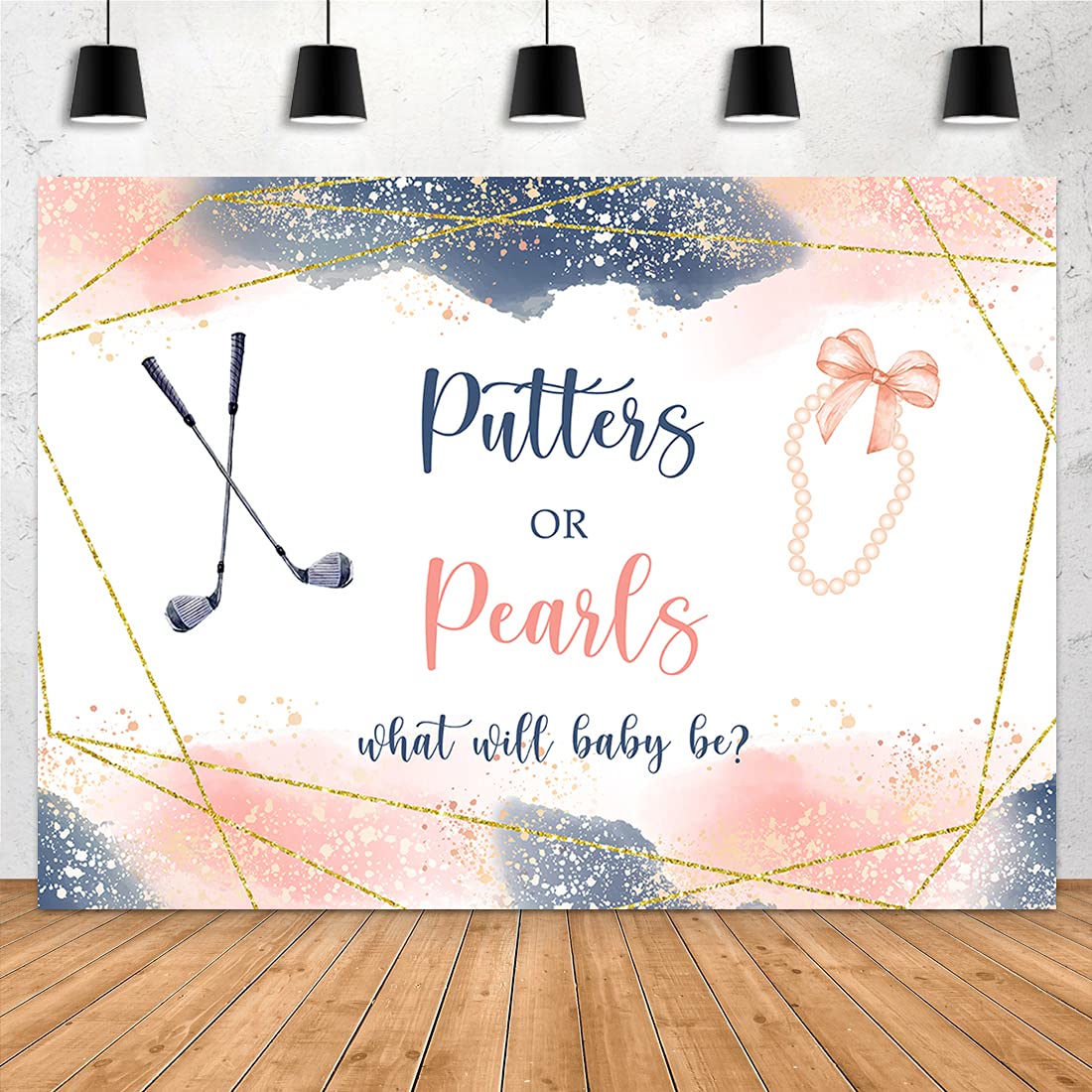 Buy Aperturee Putters or Pearls Gender Reveal Baby Shower Photo