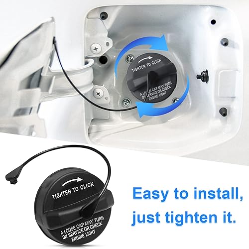 Miniatura 2 de Tapa de gasolina premium, tapa de combustible de Tenbaba, repuesto de tapa de gasolina para Dodge 2000-2019, Jeep Wrangler JK 2003-2018, Ram 1500