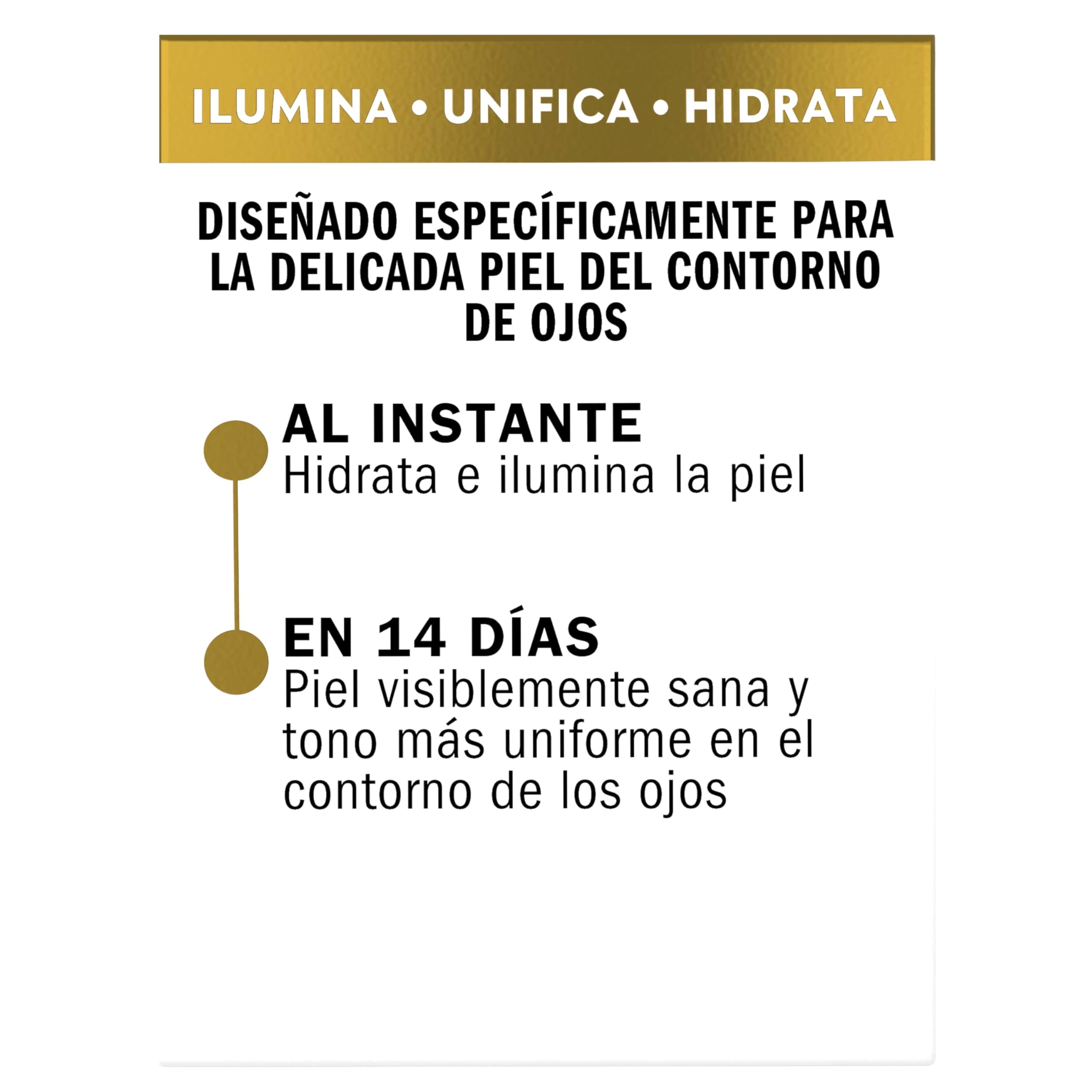 Olay Vitamina C Crema Contorno de Ojos, Cuidado para Ojeras, Ojos Hinchados con Niacinamida al 99% de Pureza. Ilumina, Unifica, Hidrata. 15 ml