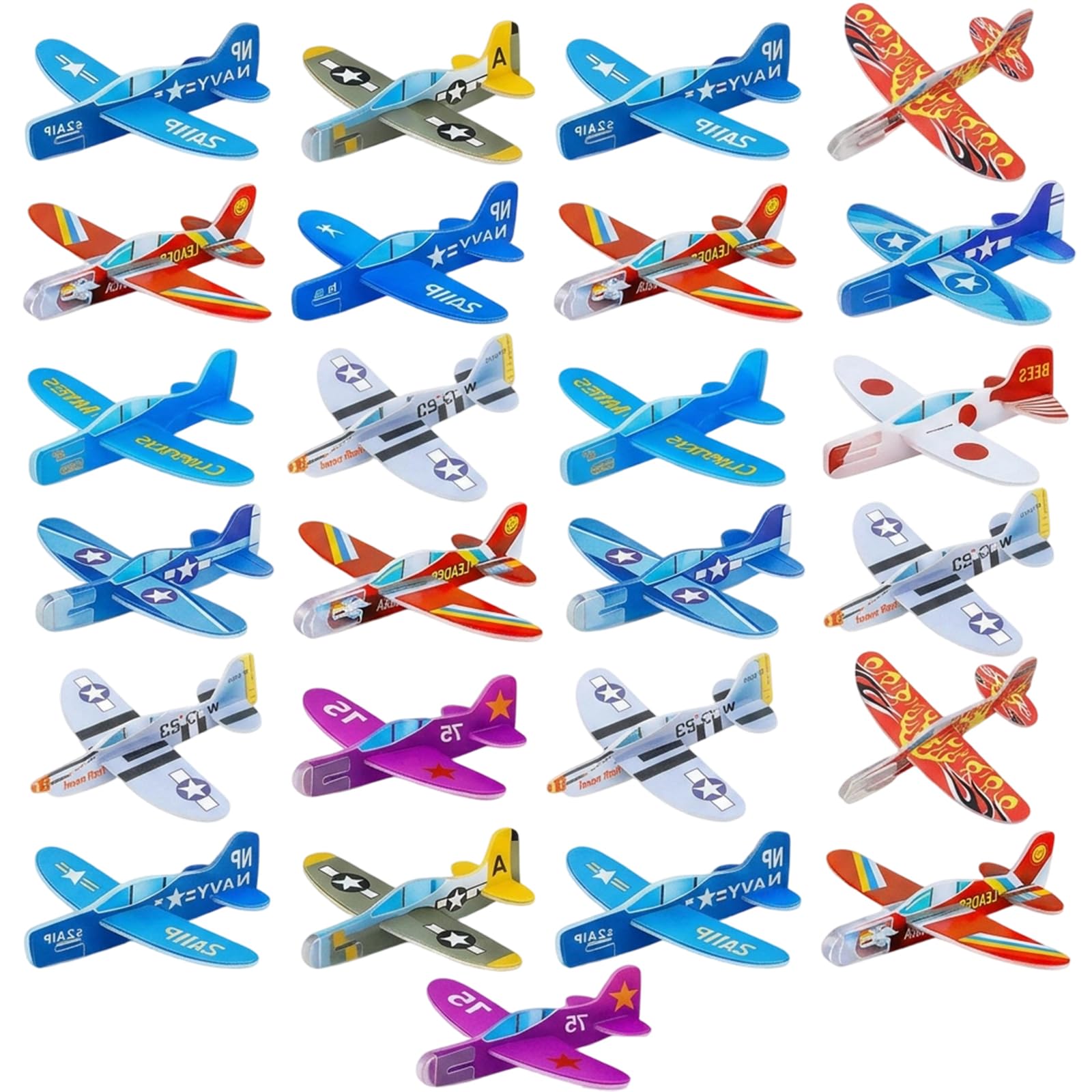 RJFUJP Glider Planes, 25 pcs Aeroplane Toys for Outdoor Activities, Party Bag Fillers for Events, Foam Glider Planes, Aeroplane for Group Activities, gliders party bag fillers