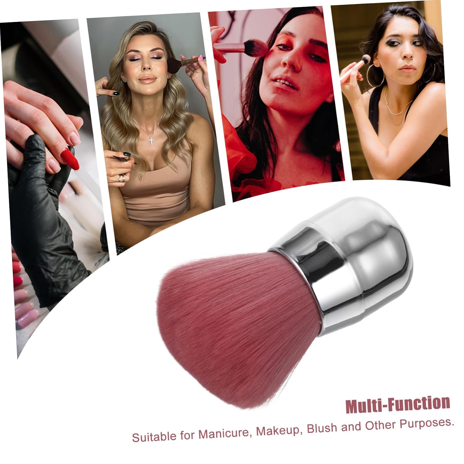 Mushroom Head Travel Makeup Brush Lightweight Blending Brush for Face for Professional and Daily Use Durable Design for Easy Application with Blush Bronzer and Highlighter