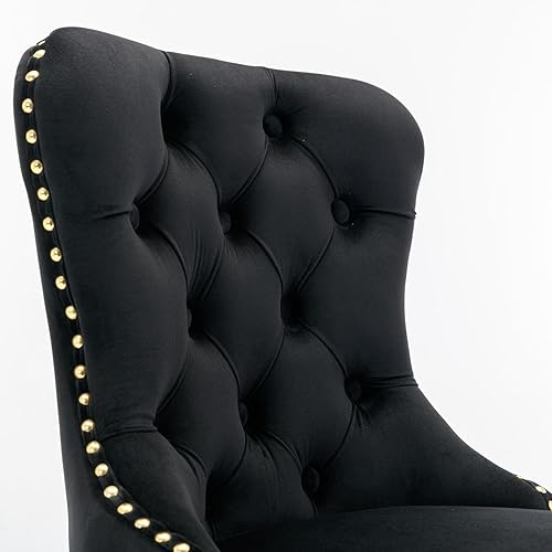 Miniatura 3 de Juego de 4 taburetes de bar giratorios, ajustables, altura de encimera, cojín grueso, anillo de tracción y ribete de cabezas de clavos, de