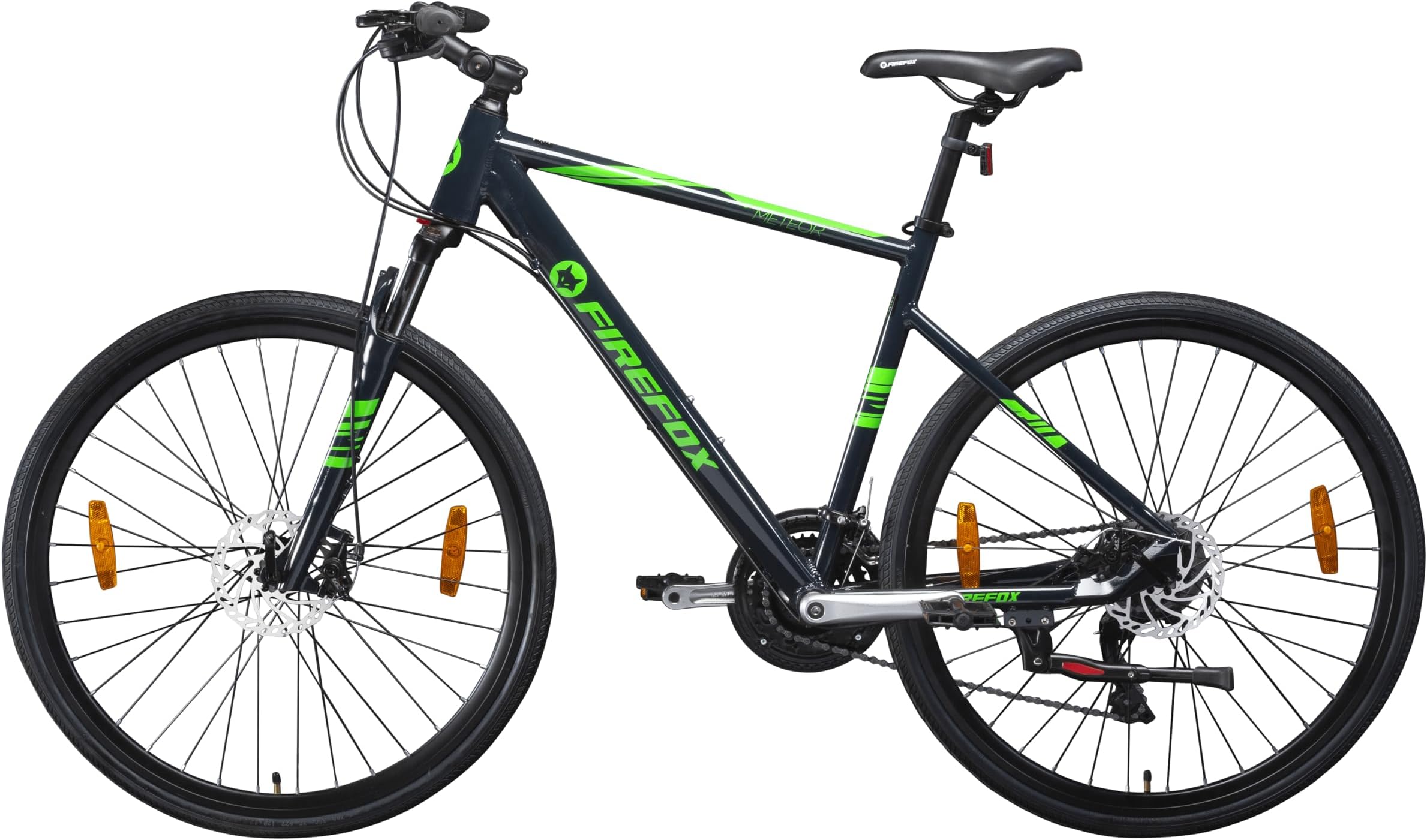 FIREFOX Meteor 700C T Hybrid Cycle/City Bike (21 Gear, Black) | Ideal for Mens | 98% Assembled Cycle