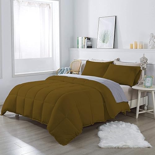 Miniatura 10 de Edredón de 1 pieza 100% algodón egipcio de 800 hilos, 400 GSM, lujosa colección de hotel, edredón ultrasuave, tamaño Queen de gran tamaño (98 x 98