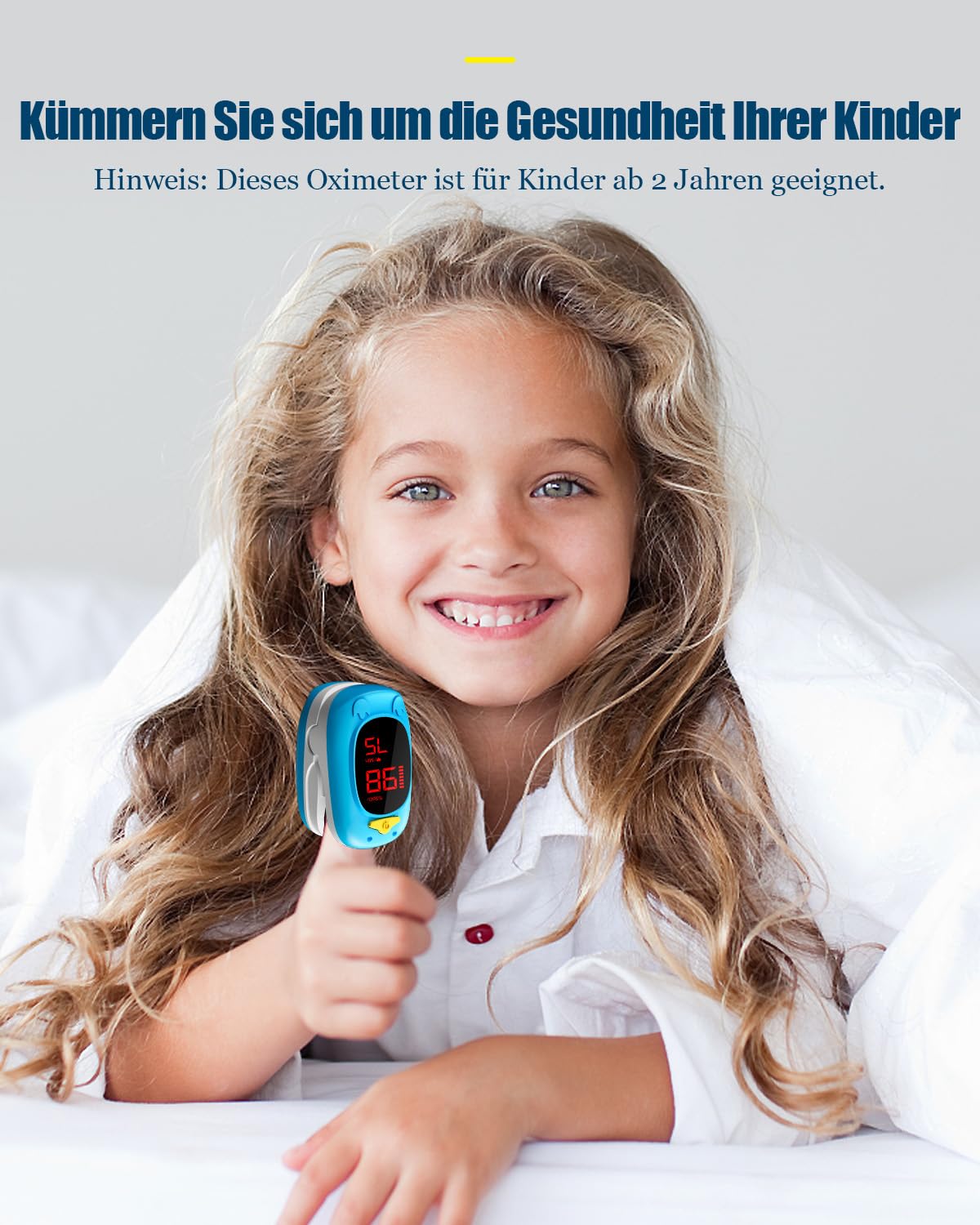 Pulsioximetro Pediatrico, HOLFENRY Oximetro Dedo Profesional Para Niños& Adulto Oximetro Pediatrico Bebe con Pantalla LED para Monitorizar Oxigeno en Sangre,Frecuencia Cardiaca y PI En Casa y De Viaje