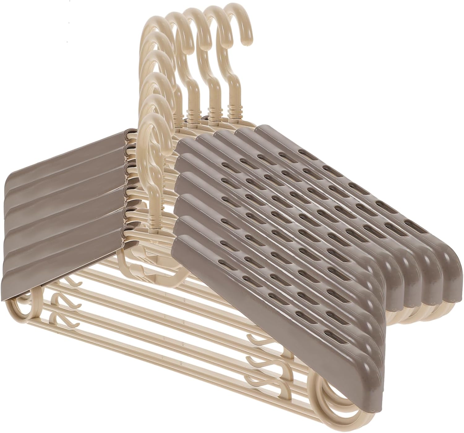 10pcs Adjustable Clothes Hangers for Coats and Pants Heavy Duty Non-Slip Design for Closet Organization to Wide Material