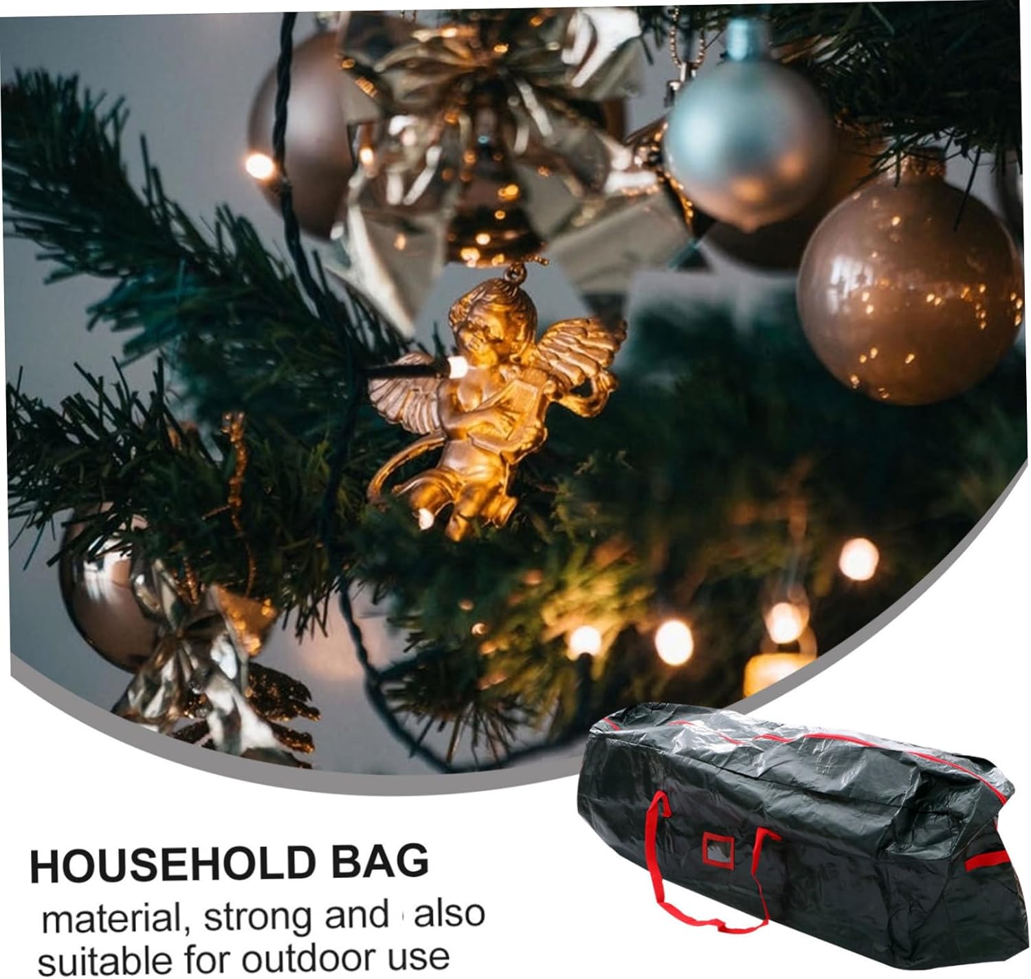 Christmas Tree Storage Bag Outdoor Pouch Large Capacity for Disassembled Xmas Trees and Decorations Household Organizer Random Color