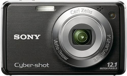 Sony Cybershot DSC-W220 Cámara digital de 12.1MP con zoom óptico 4x con estabilización de imagen de disparo súper constante (negro)