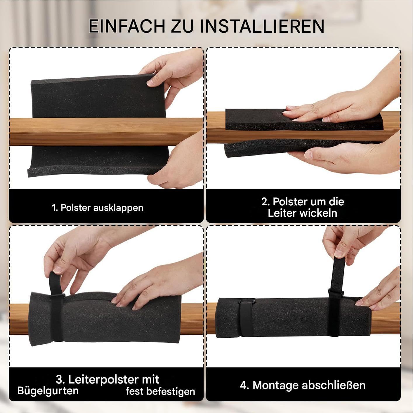 Fundas para literas de escalera – 5 unidades de almohadillas protectoras antideslizantes para cama alta con 10 correas ajustables para dormitorio universitario