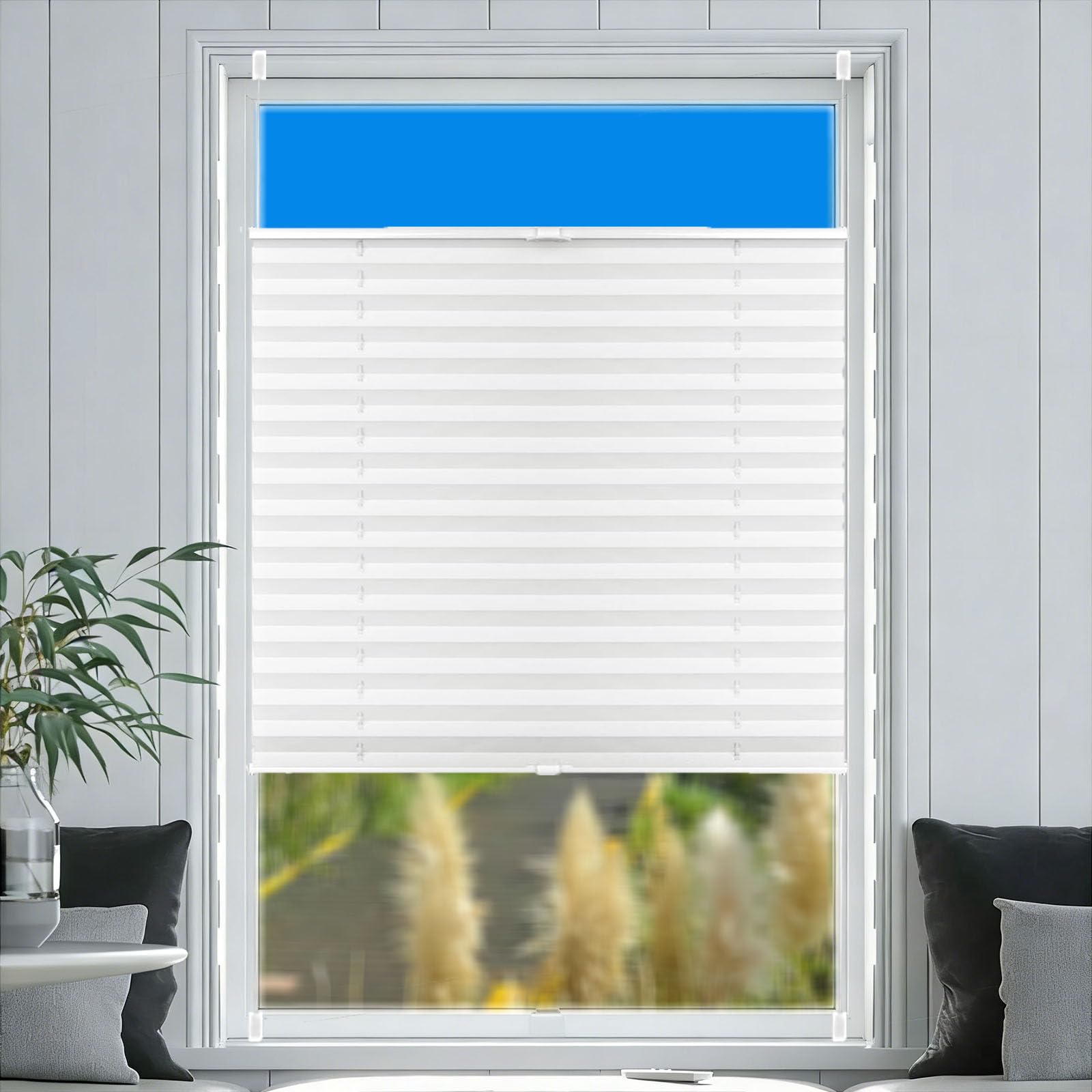 Store de protection de privée semi-opaque sans perçage pour porte
