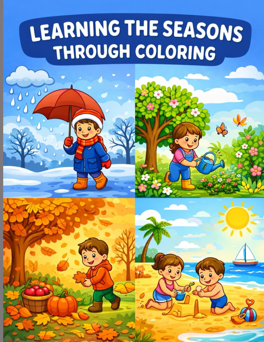 Learning The Seasons Through Coloring: Fun And Educational Coloring Activities That Teach Kids About The Four Seasons (Ages 3–8)