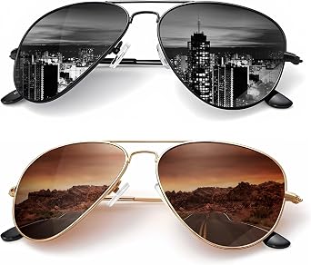 KALIYADI Classic Aviator Sunglasses for Men Women Driving Sun glasses Polarized Lens UV Blocking